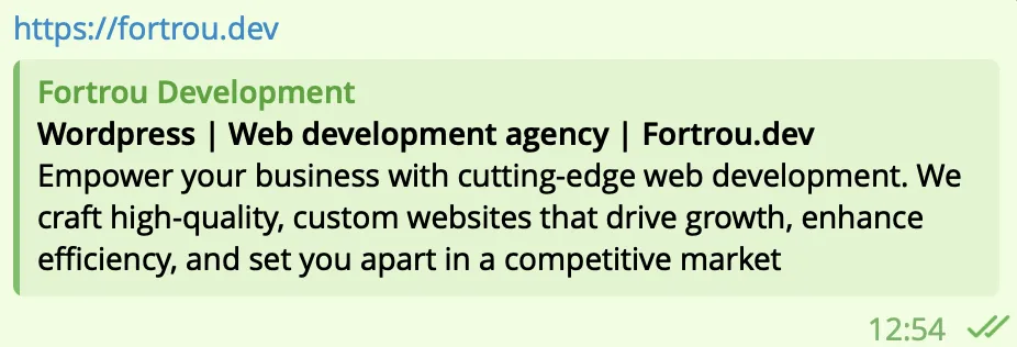 Fortrou Development share card